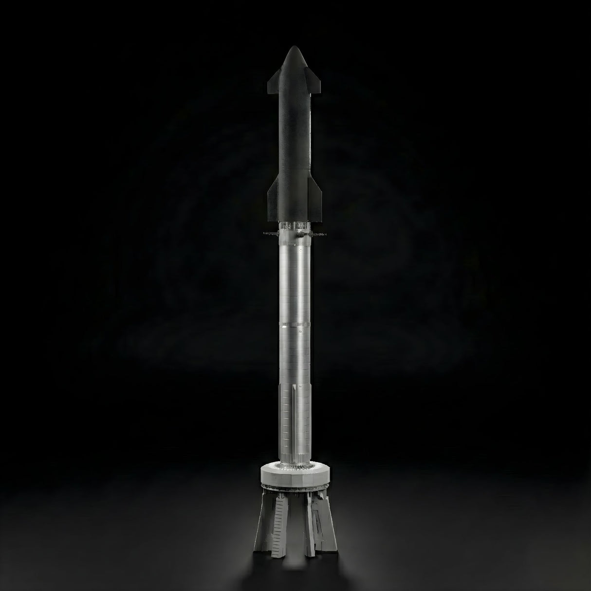 SpaceX Starship Block 1 with Super Heavy booster and orbital launch pad, 1:144 scale model by Space Rocket Lab