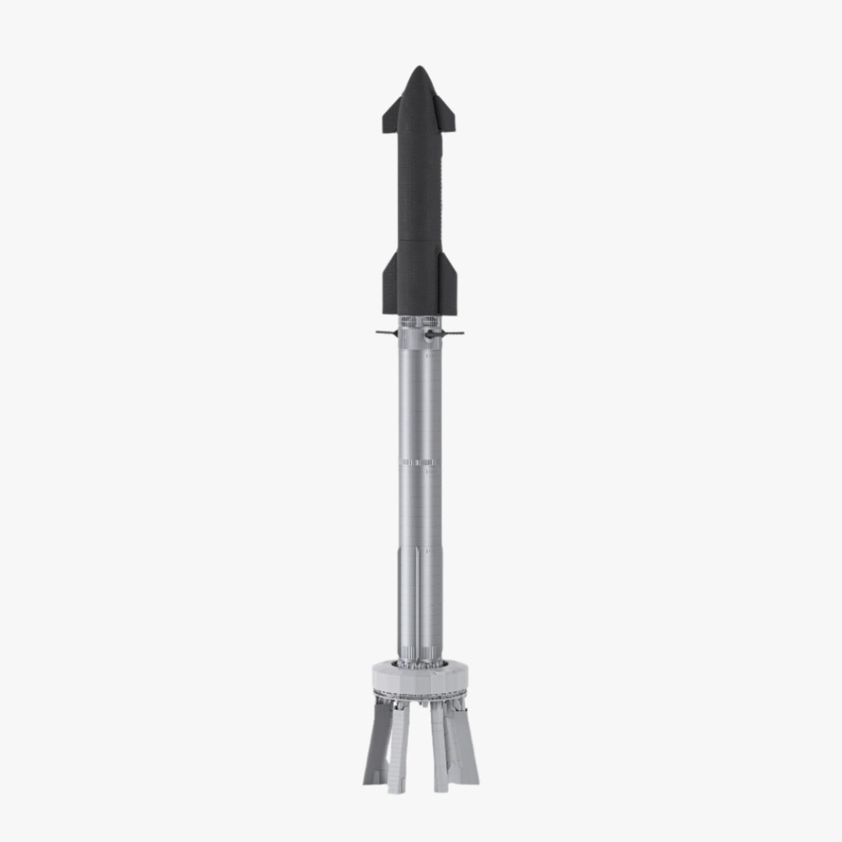 SpaceX Starship Block 1 with Super Heavy booster and orbital launch pad, 1:144 scale model by Space Rocket Lab