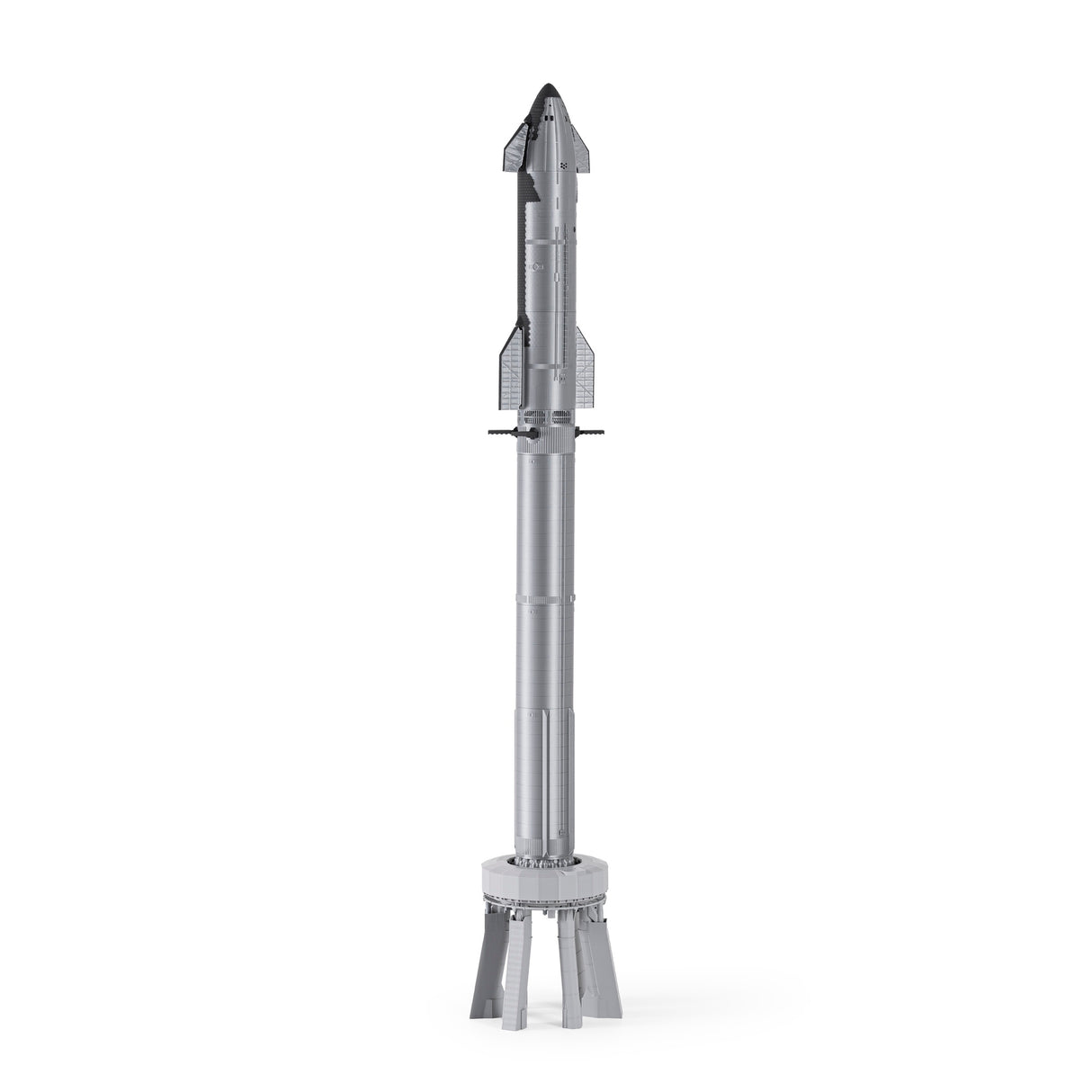 SpaceX Starship Block 1 with Super Heavy booster and orbital launch pad, 1:144 scale model by Space Rocket Lab