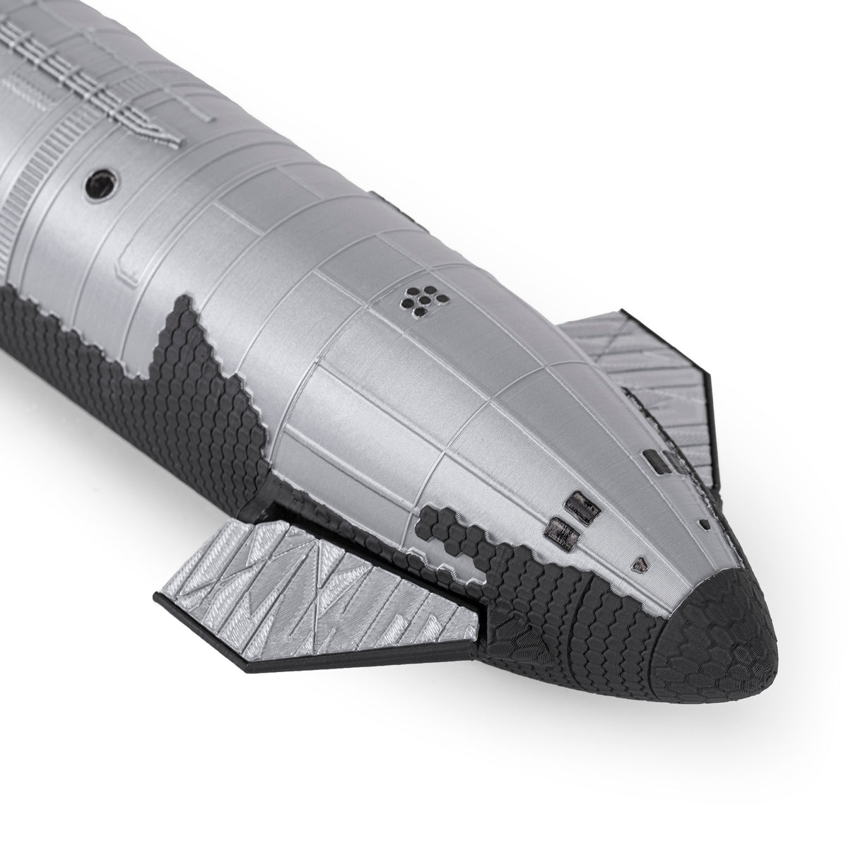 SpaceX Starship Block 1 with Super Heavy booster and orbital launch pad, 1:144 scale model by Space Rocket Lab