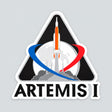 Artemis I mission badge, die-cut vinyl sticker