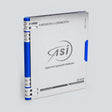 Mission Logbook A6 with aluminium cover and blue ring binding