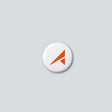 Round 25 mm pin with the orange Space Rocket Lab mark on a white face